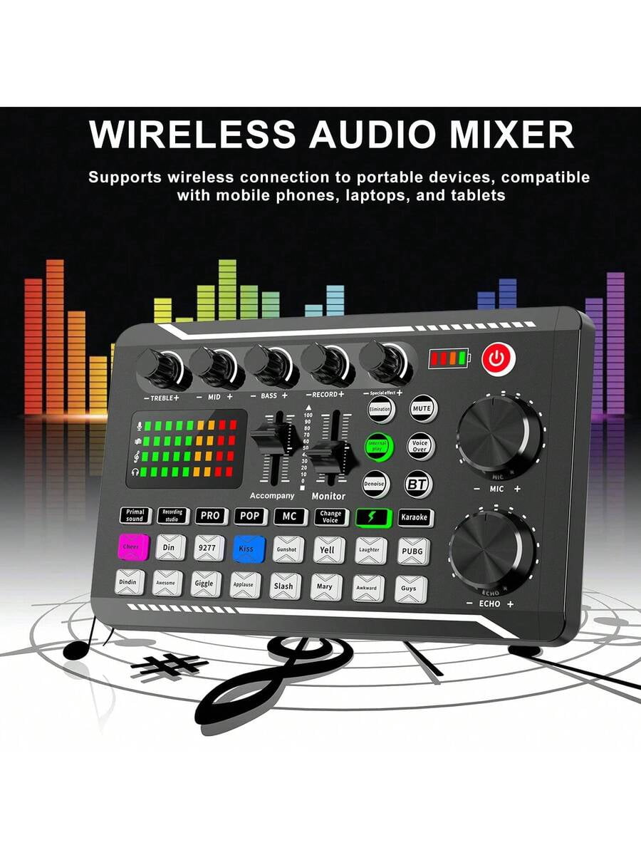 Podcast Equipment Bundle, Audio Interface With Studio Condenser Microphone For Smartphone & PC, Plug-And-Play Live Sound Card, Perfect For Streaming, Singing, And Gaming.