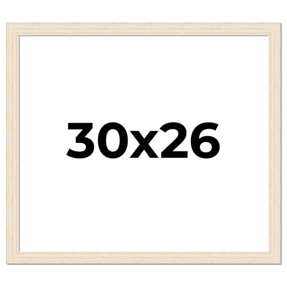 30x26 Frame White Barnwood Picture Frame - Modern Photo Frame Includes UV Acrylic Shatter Guard