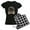 With Checker Pant, variant on CafePress - Rottweiler Dog Lover - Women's Short Sleeve Print T-Shirt and Pants Dark Cotton Pajama Set