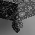thumbnail image 3 of Black White Gothic Crystal Ball Bird Bat Rectangle Tablecloth 60"x84",Waterproof Polyester Rectangle Table Cloth, Wipeable Spillproof Polyester Tablecloth for Dining, Camping, Indoor and Outdoor, 3 of 5