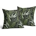thumbnail image 2 of Green Leaf Plant Pillow Covers 20X20 Inch Herbs Botanical Fern Vintage Leaves Floral Decorative Pillow Cases Set of 2 Black Throw Pillows Farmhouse Home Decor for Sofa Couch Cushion Outdoor, 2 of 6