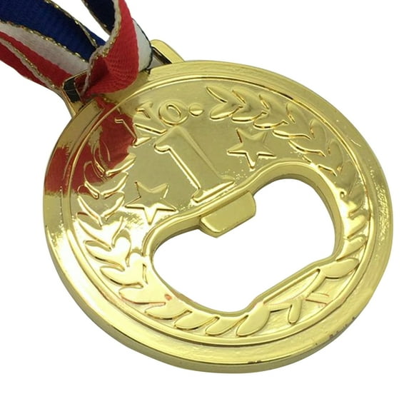 Ouvre-bouteille en Forme de Médaille d'Or Ouvre-Bouteille en Métal sur le Thème Vin et Bière Accessoires