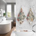 thumbnail image 6 of SKYSONIC Towels Set of 2 Vintage Flowers Print for Bathroom Kitchen Travel 16×28 inch, Cotton Bath Towels Lightweight Quickdry for Bathroom Ktichen Travel SPA Gym, 6 of 7