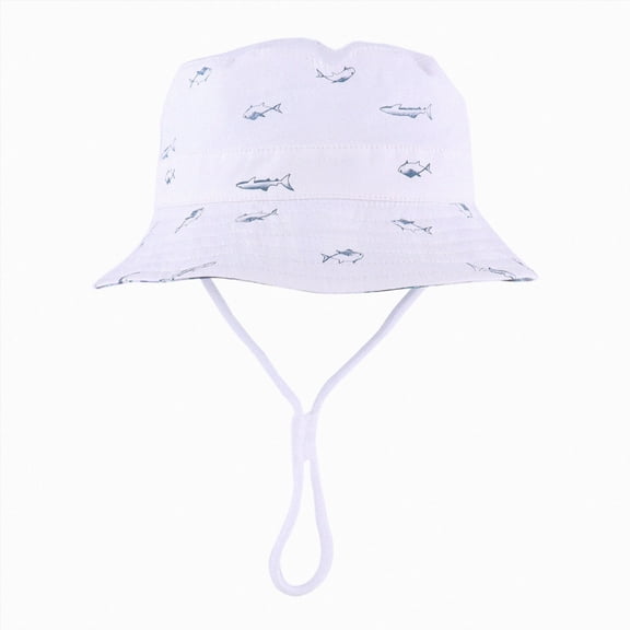 dmqupv Beach Bucket Hats for Kids Baby Sun Hat Toddler Boy Bucket Hat Kids Summer Beach Hat Wide Brim Sun Protection Hat White,3-6 Months