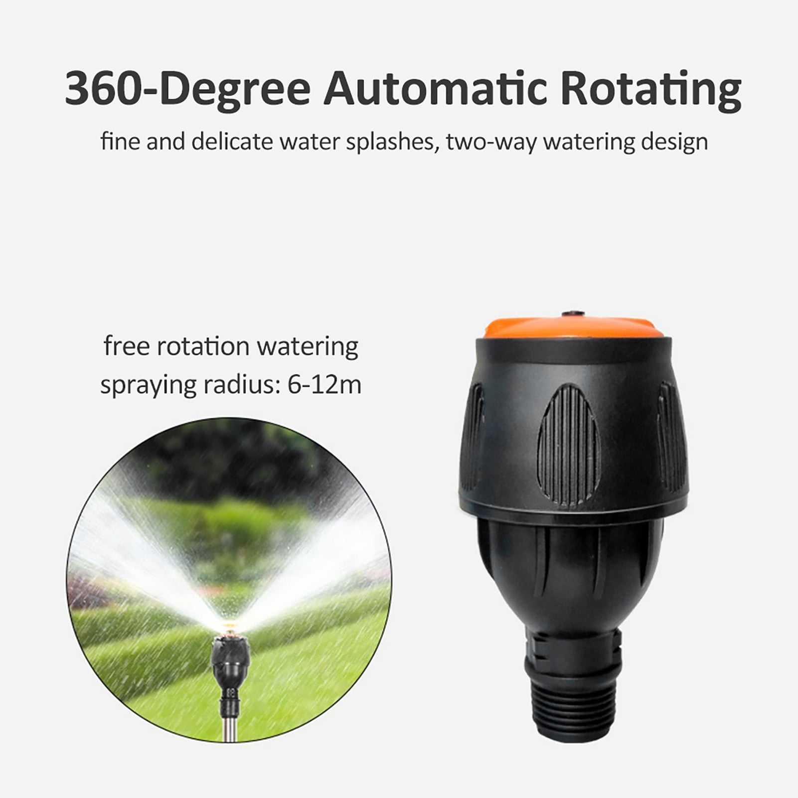 Suodoka Tripod Sprinklers for Yard Rotating 360 Degree Large Area Coverage Telescopic Support Adjustable Garden Water Sprinkler US Thread 37.02 inches / 94 cm