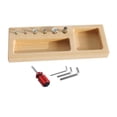 thumbnail image 2 of Juego de tableros de destornilladores para niños, herramienta para actividades, habilidades s finas, tablero de tornillos de madera para niños a CUTICAT Tablero de tornillos de madera, 2 of 8