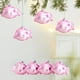thumbnail image 1 of xihome Paquete de 4 adornos navideños de plstico para rbol, decoraciones colgantes de formas curiosas, rosa, dorado, verde, plateado y brillantes., 1 of 6