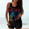 thumbnail image 2 of Erwazi Modest Tankini Swimsuits for Women Tummy Control Bathing Suit 2 Piece Swim Tank Top and Shorts Swimwear Set, 2 of 6