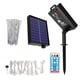 thumbnail image 3 of Luces solares para paraguas con mando a distancia - 8 luces LED de cordón para terrazas, playa y tiendas exteriores - USB y carga solar, 8 modos, impermeable IP65, 3 of 9