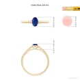 thumbnail image 4 of Angara Natural 0.6 Ct. Blue Sapphire Solitaire Ring in 14K Yellow Gold for Women (Ring Size: 3.5), 4 of 9