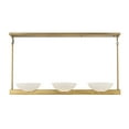 thumbnail image 3 of Fallon 3-Light Linear Chandelier in Warm Brass, 3 of 6