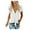 White, variant on QWERTY Womens Summer Deep V Neck Button Down Front Tie Short Sleeve Casual Blouse for Women Size M