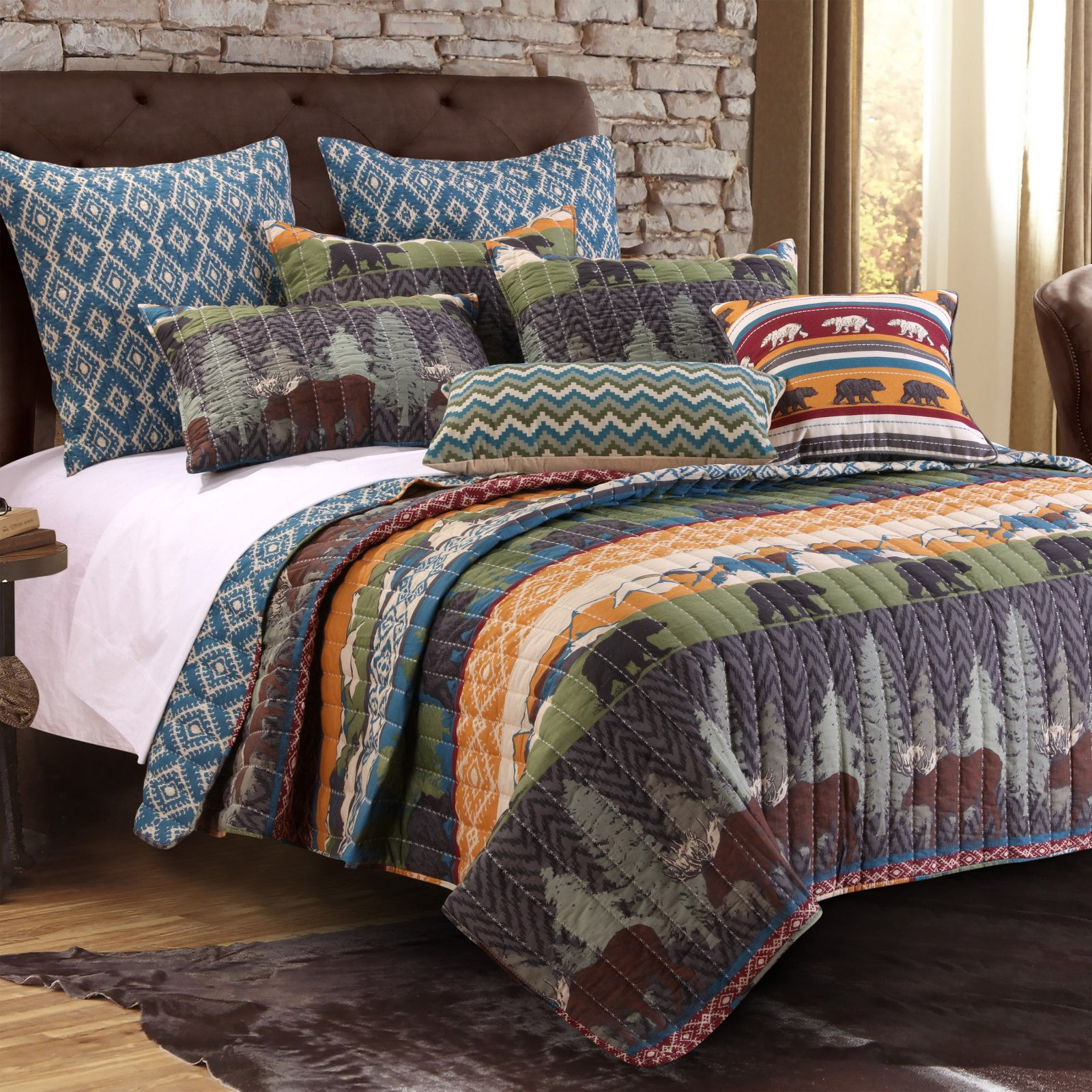 Greenland Home Fashions Colorado LodgeMultiQuilt Set 2-PieceTwin 