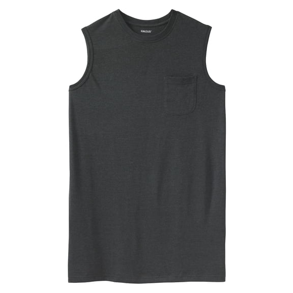 KingSize Men's Big & Tall Shrink-Less Longer-Length Lightweight Muscle Pocket Tee