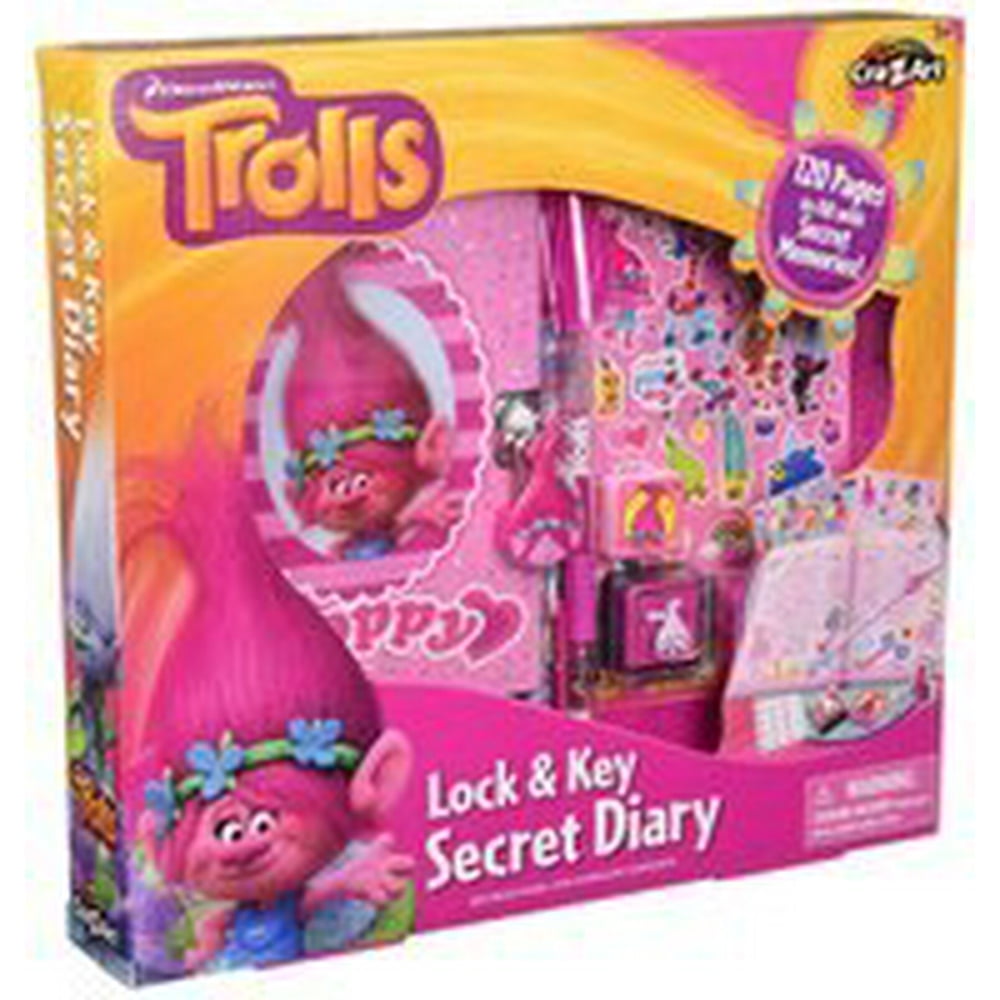 Cra-Z-Art® Dreamworks Trolls Lock & Key Secret Diary 6 pc Box - Walmart