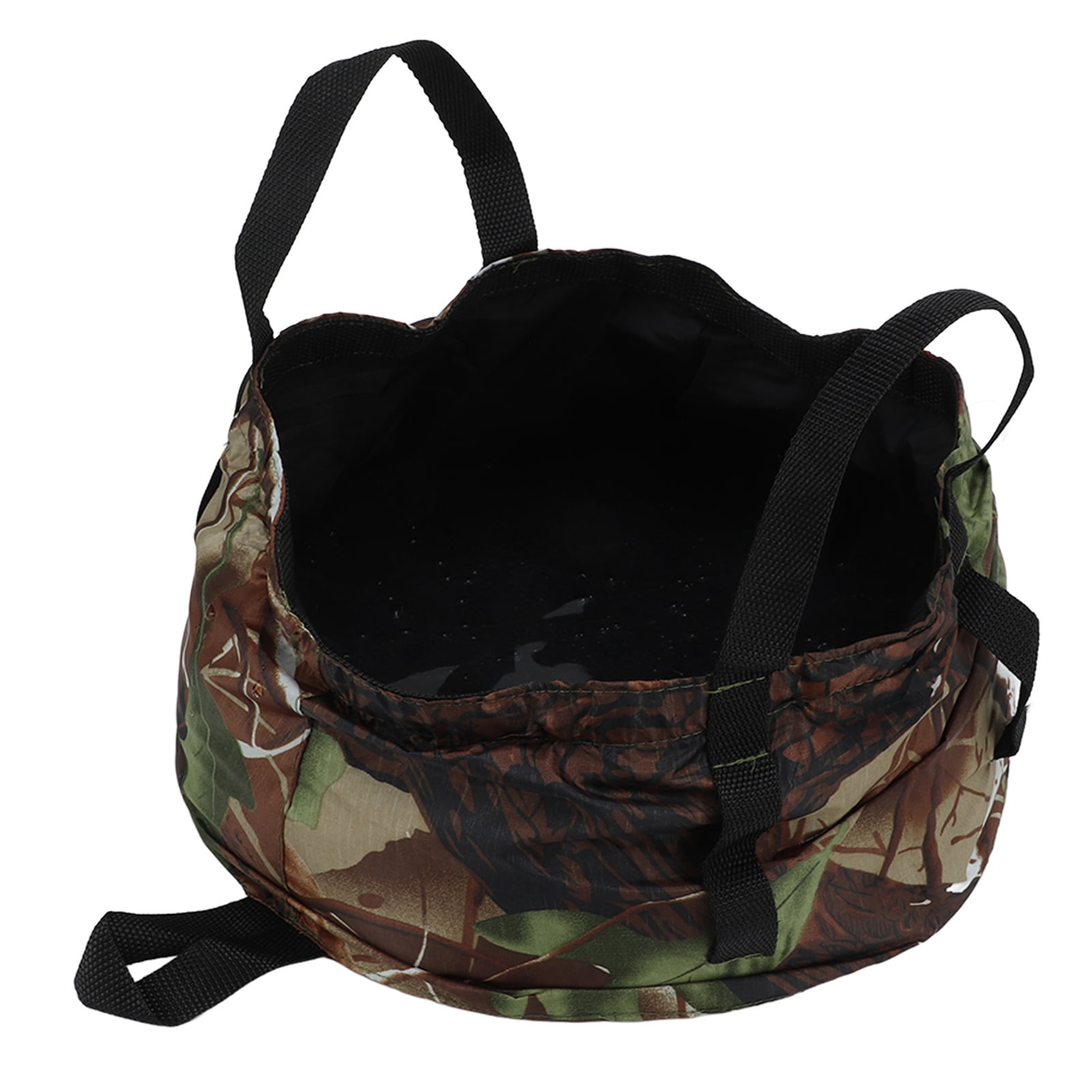 Seau d'Eau Pliable, Seau Pliable Polyvalent Réutilisable en Polyester Léger avec Poignée pour la Pêche Vert Armée,Noir Vert,Orange,Bleu,Camouflage