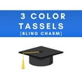 thumbnail image 2 of Class Act Graduation Graduation Tassel - 2024 - Bling Charm - 3 Color, Black / Burgundy / Silver, 2 of 8