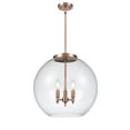thumbnail image 5 of Innovations Lighting  Athens - 3 Light 18" Pendant Clear/Brushed Brass, 5 of 5