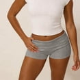 thumbnail image 4 of Cagogo Women High Waisted Stretch Shorts Casual Solid Basic Workout Shorts for Women Summer Lounge Running Beach Shorts Fashion Activewear, Gray M, 4 of 5