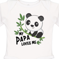 thumbnail image 4 of Inktastic My Papa Loves Me- cute panda Boys or Girls Long Sleeve Baby Bodysuit, 4 of 5