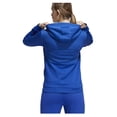 thumbnail image 2 of Adidas Women's TI FZ Full-Zip Jacket, Moisture Wicking - Royal Blue/White (XS), 2 of 4