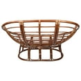 thumbnail image 3 of Maykoosh African Artistry Rattan Double Papasan Chair With Twill Cushion - Comfy Bohemian Style Chair With Rustic Rattan Frame In Walnut Finish-Color:Mojito Lime, 3 of 4