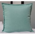 thumbnail image 1 of Aiking Home 24"x24" Solid Faux Linen Throw Pillow COVER, Aqua, 1 of 3
