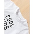 thumbnail image 4 of Bagilaanoe 2pcs Toddler Baby Boy Short Pants Set Letters Print Short Sleeve T-shirt Tops + Shorts 6M 12M 18M 24M 3T Kids Summer Outfits, 4 of 9