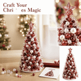 thumbnail image 2 of Diy Beaded Christmas Tree Kit with Red and White Pearls, 1 Set, Red, for Holiday Table Centerpiece, Tabletop Decoration, 2 of 4