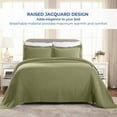 thumbnail image 4 of Superior Fleur De Lis Cotton Decorative Bedspread and Sham Set, Twin, Sage, 4 of 10