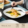 thumbnail image 5 of MALACASA, Series Elisa, 6-Piece Porcelain Dinner Plate Dinnerware Set, Ivory White Dinner Set, 9.75", 5 of 8