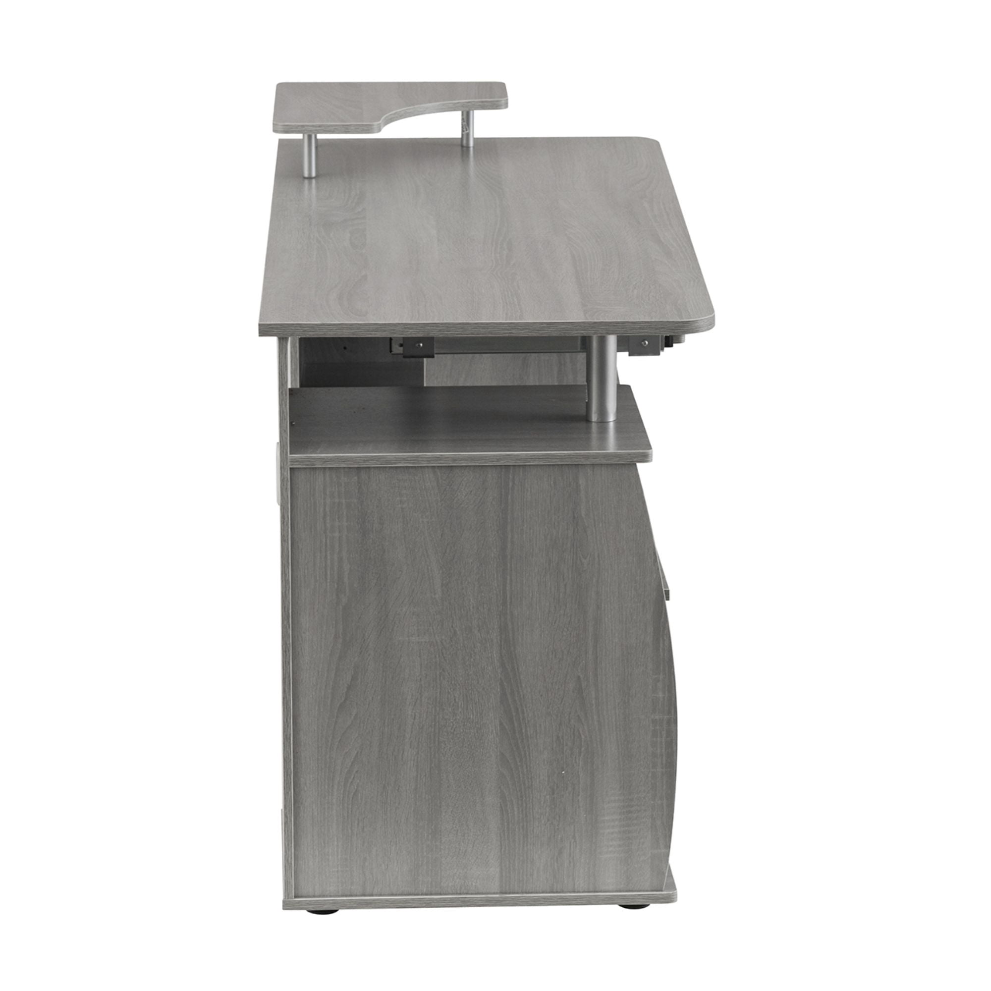 Techni Office Solutions 47.25" Gray Unique Techni Mobili Complete Workstation Computer Desk with