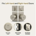 thumbnail image 3 of Mega Handles | Laura Entry Knob and Deadbolt Combo | Satin Nickel, 3 of 4