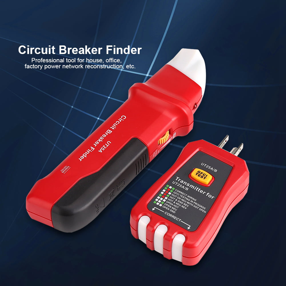 Uni-T UT25A Digital Circuit Breaker Finder with GFCI Outlet Socket Tester LED In 