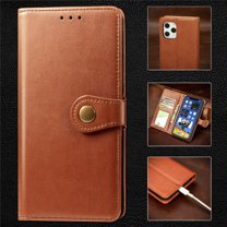 Mantto Wallet Case for iPhone 11 with Card Holder Slots, Folio Premium PU Leather Magnetic Flip Cover with Kickstand, Shockproof TPU Interior Case Compatible with Apple iPhone 11 6.1 inch, Brown