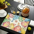 thumbnail image 2 of OAVQHLG3B Easter Decoration for Home Beautiful Happy Easter Placemats Spring Easter Place Mats Vintage Dining Table Decorations Bunny Chick Easter Holiday Table Mats For Kitchen Dining Decoration, 2 of 6