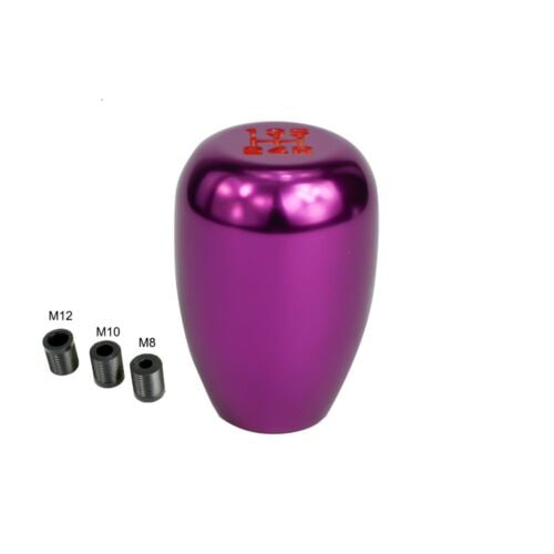 Universal Aluminum 5 Speed Manual Car Gear Shift Shifter Knob Lever Cover Purple