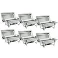 thumbnail image 5 of ZENY 6 Packs Stainless Steel Chafing Dish 8 Quart Catering Buffet Warmer, Silver, 5 of 7