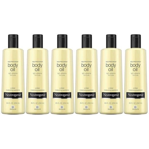 Neutrogena Body Oil Light Sesame Formula, Fragrance Free 8.5 oz (Pack of 6)