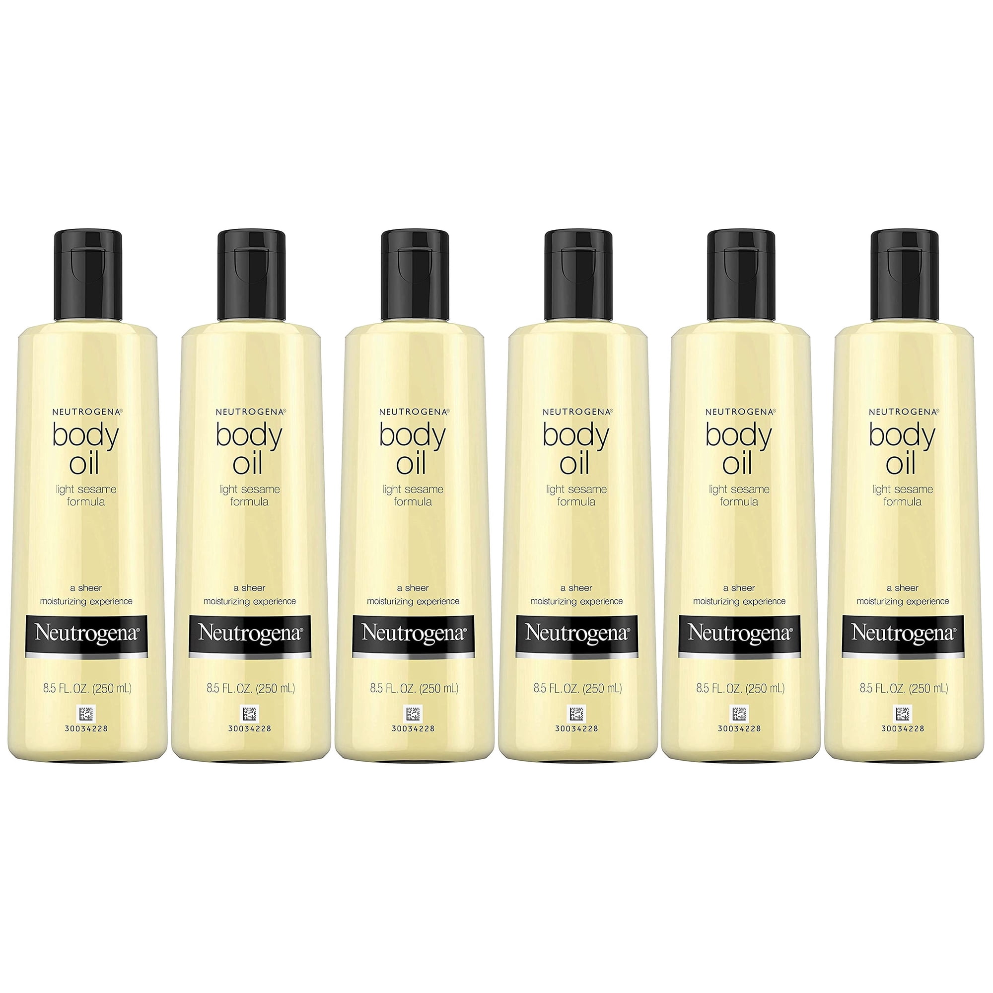 Neutrogena Body Oil Light Sesame Formula, Fragrance Free 8.5 oz (Pack of 6)