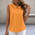 thumbnail image 2 of Kezqiaxn Tops for Women Summer Sleeveless Collared Work Button Up Shirt Business Dressy Work Blouses Fashion Clothing, 2 of 7
