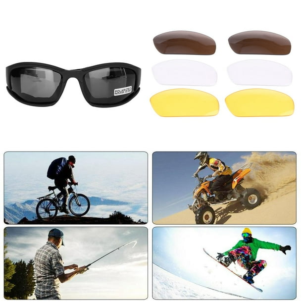 Gafas Militares Con Gafas Polarizadas 4 Lente, Ciclismo En Bicicleta De Caza Al Aire Libre Para, Lente HD De PC, Súper Dureza