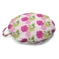 thumbnail image 1 of Geraniums Round Floor Cushion with Handle, Colorful Illustration of Spring Art Geranium Flowers Nature Print, Decorative Pillow for Living Room & Dorms, 18" Round, Pale Pink Multicolor, by Ambesonne, 1 of 4
