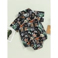 thumbnail image 3 of Wassery Baby Boy Summer Romper Shirt 3 6 12 18 Months Infant Boys Short Sleeve Button Down Cow Print Bodysuit Western Clothes, 3 of 8