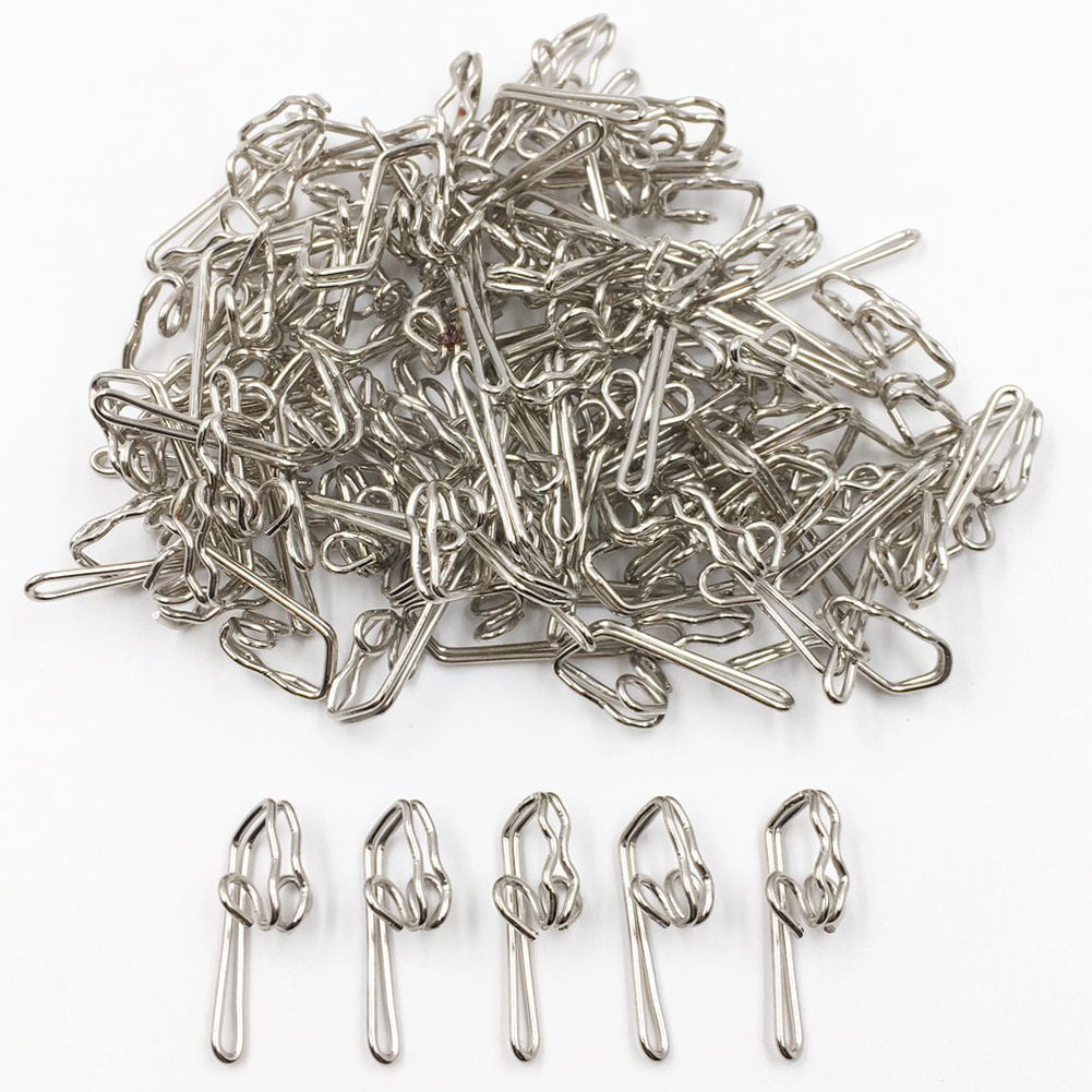 100 Pcs Clips Durable Stainless Steel Curtain Clips Curtain Hook for Curtain 