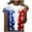 Style 1, variant on GERsome Women's 4th of July Short Sleeve T Shirts American Flag Patriotic Tops USA Flag Stars Stripes Crewneck Loose Fit Summer Tee S-2XL