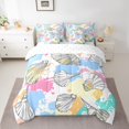 thumbnail image 2 of Erosebridal Hand Drawn Seashell Conch Bedding Sets Full Size, Colorful Watercolor Splash Comforter Sets with Sheets, Reversible 7pcs, 2 of 5