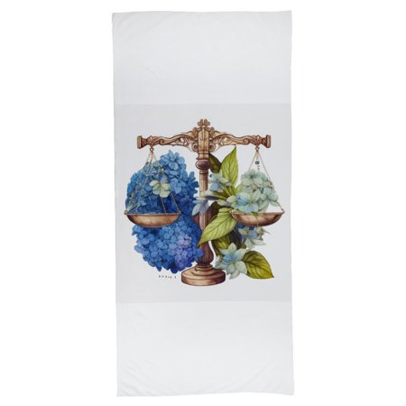 Constellation Series Libra Comics Exquisite Flower Bath Towel  Soft Absorbent Durable Neatly Bound Easy to Hang Towel
