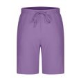 thumbnail image 4 of JIUKE Mens Shorts Summer 2025 Beach Vacation Fashion Drawstring Baggy Lightweight Solid Color Shorts, 4 of 6