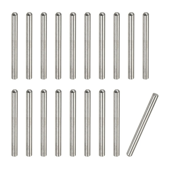 3x35mm Dowel Pins, 50pcs 304 Stainless Steel Round Head Flat Chamfered End Dowel Pin Bunk Bed Pins Shelf Pegs Support Shelves Fasten Elements